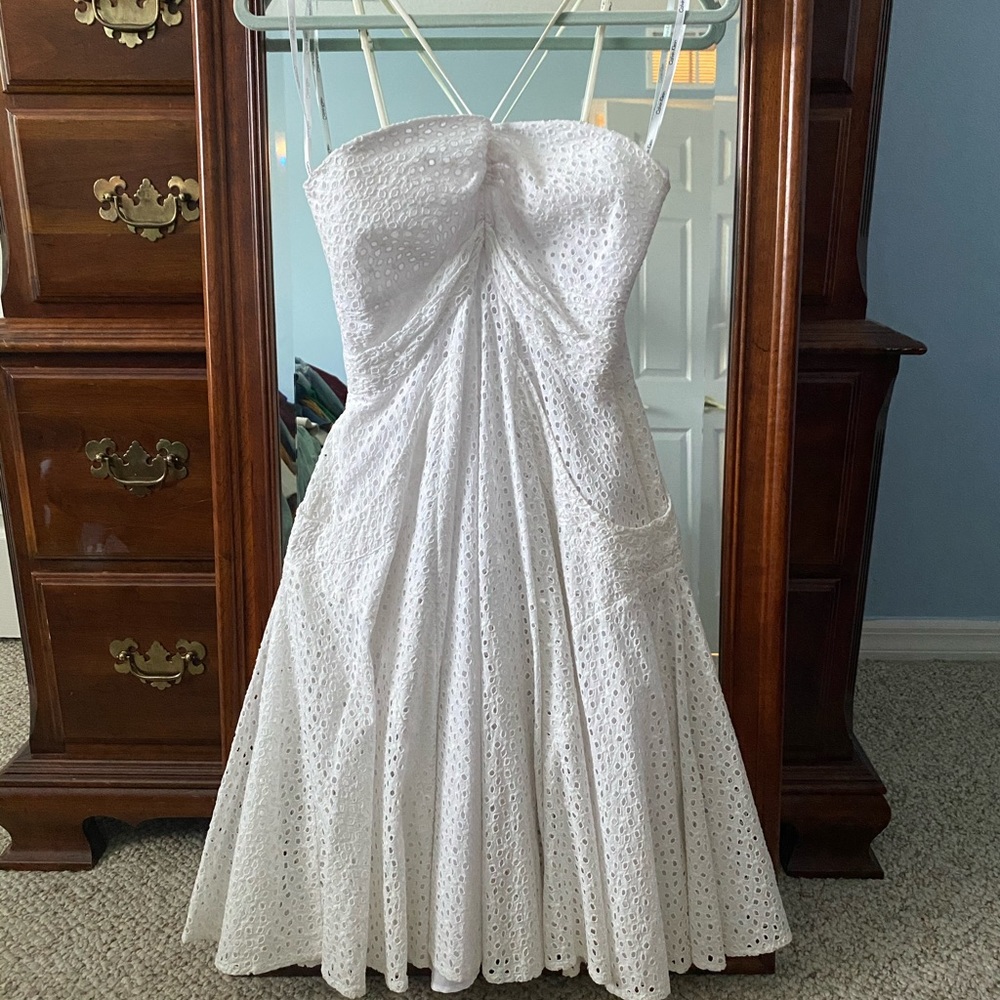 Calvin Klein Halter Eyelet Lace Sundress